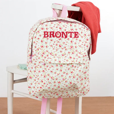 Personalised Kids La Petite Rose Backpack - Just Blue Or Pink