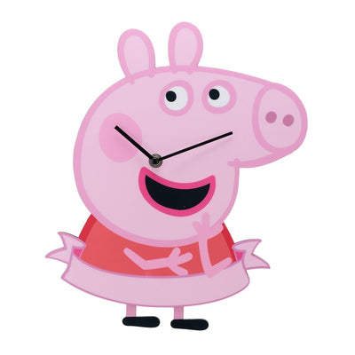 Peppa Pig Pendulum Wall Clock - Just Blue Or Pink