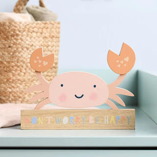 Crab Mantel Plaque - Just Blue Or Pink