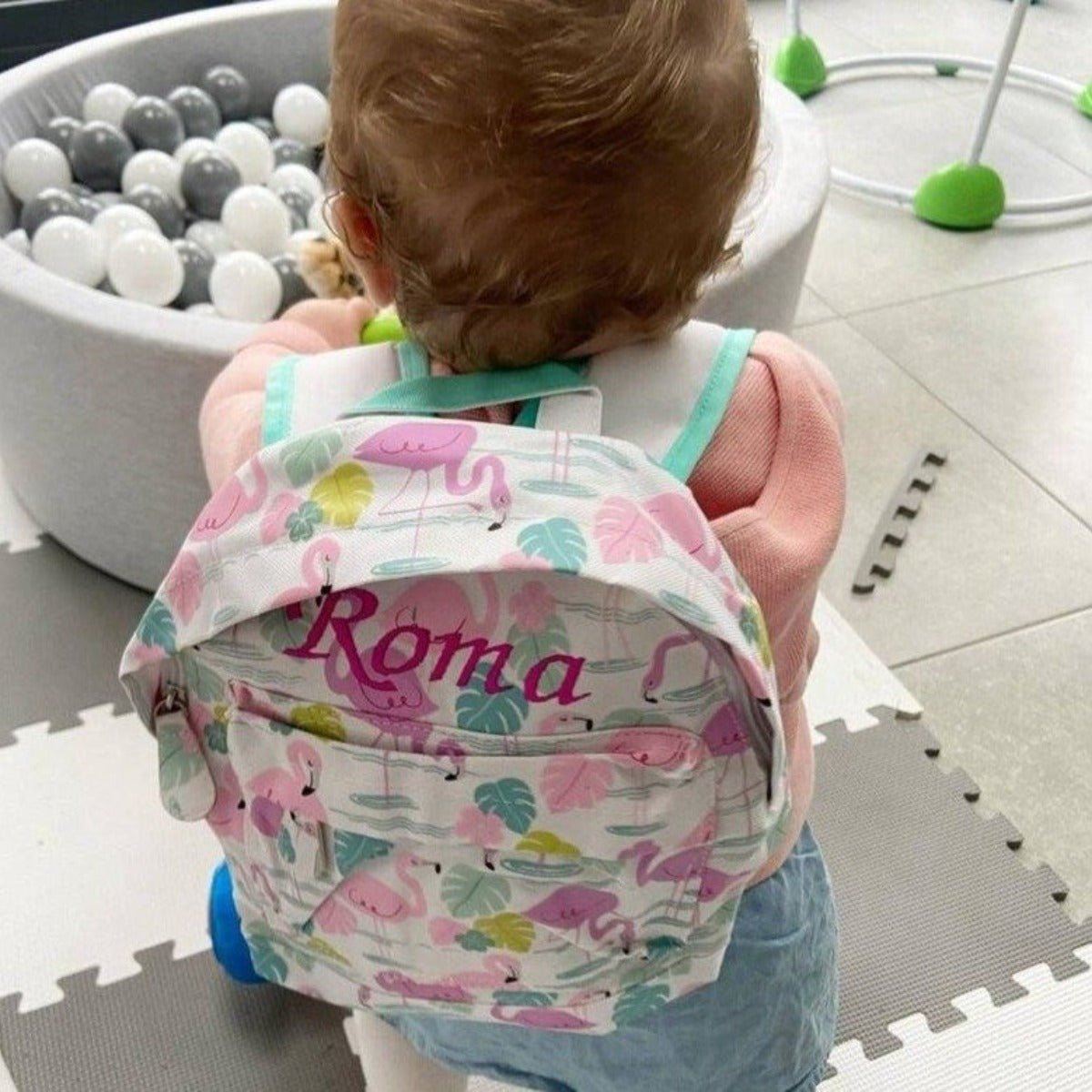 girls mini flamingo backpack Personalised New Fall Minnie themed With fully adjustable shoulder Printing Option:UV Color Printing canteen