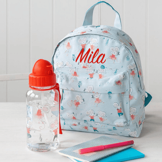 Personalised Mini & Milo Mouse Mini Backpack - Just Blue Or Pink