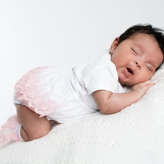 White Bloomers with Pink Frill - Just Blue Or Pink