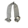 Knitted Pom pom Scarf - Grey