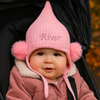 Personalised Pink Pixie Baby Hat