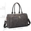 Personalised Dark Grey Faux Leather Changing Bag - Just Blue or Pink