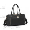 Personalised Black Faux Leather Maternity Bag - Just Blue or Pink