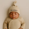 Personalised Ribbed Hat and Sleepsuit - Coffee