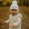Personalised Cream Hat with Hearts