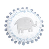 Blue Elephant Round Cushion