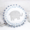 Blue Elephant Round Cushion