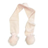Knitted Pom pom Scarf - Pink