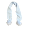 Knitted Pom pom Scarf - Blue