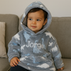 Personalised Dinosaur Hoodie - Blue