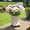 The Cottage Garden Ceramic Vase Small- Floral Wellies