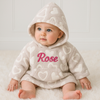 Personalised Hearts Hoodie - Coffee
