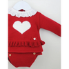 Red Frilly Knit Heart Suit