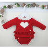 Red Frilly Knit Heart Suit