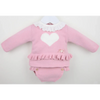 Pink Frilly Knit Heart Suit