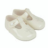Cream Christening Shoes with Cross