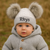 Personalised Grey & White Pom Hat