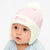Personalised Pink and Cream Knitted Pom Hat