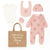 Personalised Baby Girls Organic Cotton 6 Piece Gift Set (NB-6 Months)