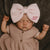 Personalised Pink Baby Turban with Large Bow