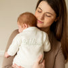 Personalised Dandelion Knitted Cardigan - White