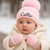 Personalised Ribbed Baby Hat & Mitten Set - Pink