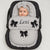 Personalised Grey Frilly Car Seat Footmuff