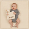 Personalised Bear Blanket and Comforter Set - Cream