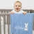 Personalised Dusky Blue Bunny Shawl