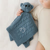 Personalised Steel Blue Bear Comforter