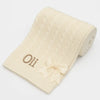 Personalised Deluxe Cream Blanket with Bow