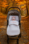 Personalised White Velour Dimple Pram Footmuff