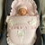 Personalised Pink Car Seat Footmuff with White Bows