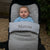 Personalised Velour Dimple Pram Footmuff - Grey