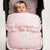 Personalised Pink Pram Footmuff with White Bows