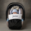 Personalised Black & Blue Car Seat Footmuff / Cosy Toes
