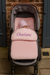 Personalised Pink Velour Dimple Pram Footmuff