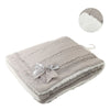 Personalised Baby Blanket with Bow - Grey