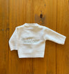 Personalised White Knitted Cardigan