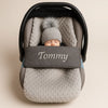 Personalised Bobble Fleece Car Seat Footmuff - Grey