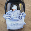 Personalised Blue Baby Blankets - Just Blue or Pink