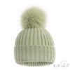 Personalised Sage Green Hat with Glitter Pom