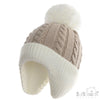 Personalised Coffee and Cream Knitted Pom Hat