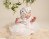 Tulle Dress with Matching Bonnet - White/Ivory