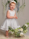 White Voile Dress with Ribbon