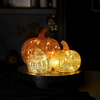 Silver Pumpkin LED Lantern - Small