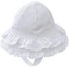 White Bucket Hat with Chin Straps